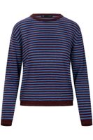 jersey de cuello redondo a rayas burgundydenim xs