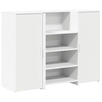 Mostrador De Recepción Blanco 135x50x103,5 Cm Madera Ingeniería