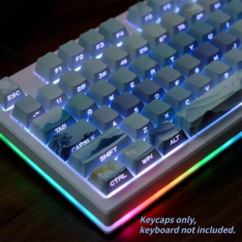Nuevo Teclado de 120 Teclas con Perfil Cherry, PBT, Sublimación de 5 Lados, Impresión Lateral Translúcida, Antidesgaste