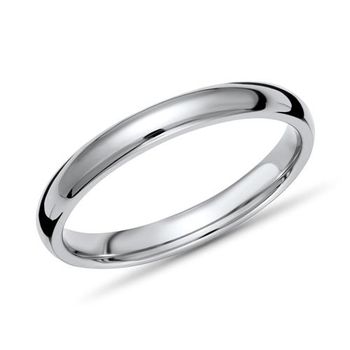 Anillo brillante de titanio de 3 mm de ancho