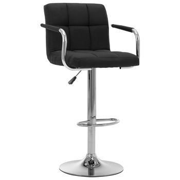 Taburete De Barra De Cocina De Tela Negro Vidaxl