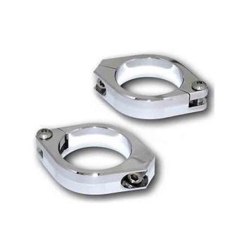 Abrazaderas tubo horquilla Highsider 47-54mm cromo par
