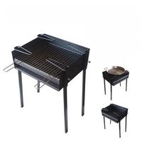 barbacoa lena y carbon desmontable cuadrada 40 x 40 cm