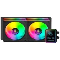 mars gaming ml-lcdpro240 refrigeracion liquida aio 500w tdp bomba 4 gen 2 ventiladoresnegro