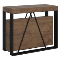 consola extensible 90x40300cm effecto madera nogal