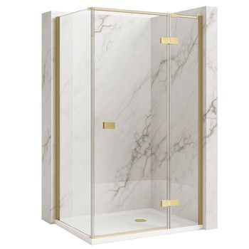 Cabina De Ducha Rea Atlas Brush Gold 100x80 Right