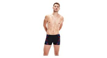 Banador speedo eco tech print aquashort negro rojo