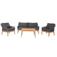 muebles de jardin con mesa sofa sillon mesa cuerda red madera de acacia cojin gris oscuro 040008308