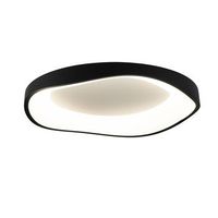 plafon led ondulado o50 cm 40w 5000 lm cct 3000k-6000k metal negro con difusor acrilico diseno moderno nordico
