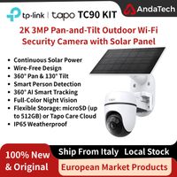 camara inalambrica con bateria y energia solar para exteriores tprlink tapo tc90 2k kit camaras de vigilancia ip para el hogar resistente a la intemperie ip65 panoramicainclinacion alimentacion