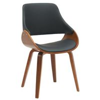 silla de comedor vangale simil cuero nogalnegro 54x52x86 cm clp