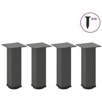 patas para mesa de centro 4 unidades antracita 30-32 cm acero vidaxl