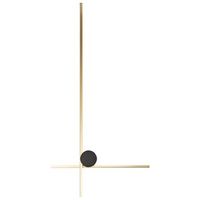 lampara led de pared moderna iluminacion pantalla aluminio hierro base negra salon dormitorio dorado nuevo