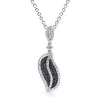 cadena de plata incl colgante con circonita engastada