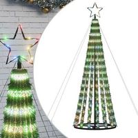 arbol de navidad led 275 leds de colores 180 cm vidaxl