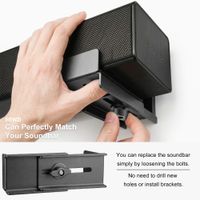 soporte de pared para barra de sonido para sony bose samsung y mas soporte de pared para altavoz de barra de acero resistente con profundidad ajustable