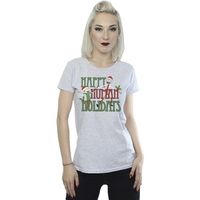 dessins animes camiseta happy human holidays para mujer