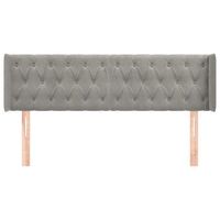 cabecero cama mueble de dormitorio de terciopelo claro 163 x 16 x 7888 cm gris m020008109