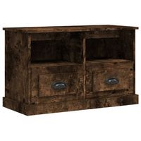 mueble tv  mueble de salon  armario tv madera contrachapada roble ahumado 80x35x50 cm