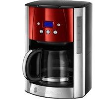 Russell Hobbs Luna Independiente Negro, Rojo, Plata 1,8 L 12 tazas Semi-automática