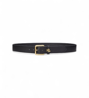 lauren ralph lauren para mujer 412968765001 cinturon de piel con hebilla de logotipo negro xl casual