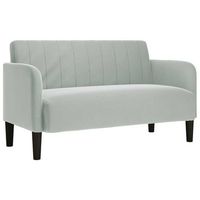 sofa loveseat gris claro 109 cm terciopelo vidaxl