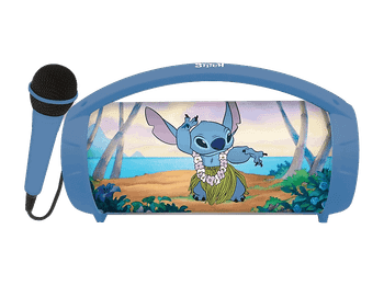 Altavoz inalámbrico - Lexibook BTP585DZ Stitch, Bluetooth, 3h Autonomía, Micrófono, Luminoso, Azul