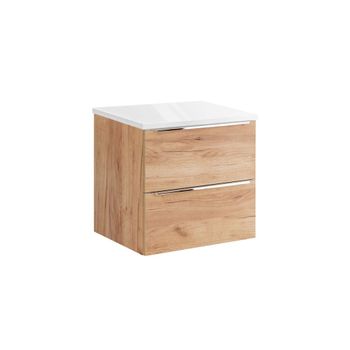 Mueble bajo lavabo 60cm y encimera tableros laminados madera
