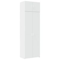 armario de madera de ingenieria blanco 70x425x225 cm vidaxl