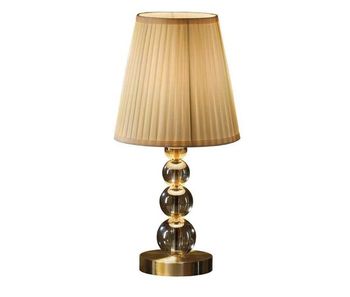 Lampara sobremesa cristal color beige serie mercury 22cm