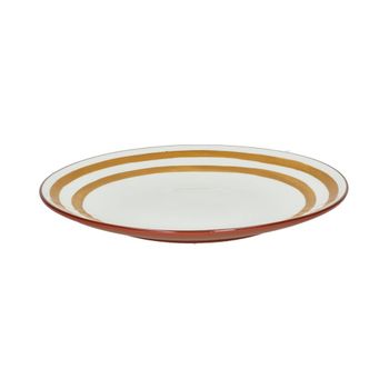 Plato llano porcelana amarilla