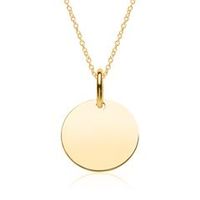 cadena de plata 925 chapada en oro y colgante grabado