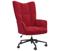 vidaxl sillon de relax de terciopelo rojo vino tinto