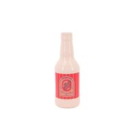 jarron botella blanco y rosa 21cm