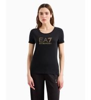 ea7 para mujer 8ntt67tjdqz camiseta con maxilogotipo evolution negro xl casual algodon manga corta
