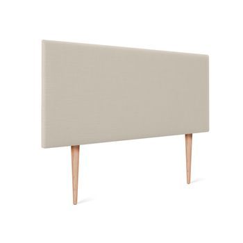Cabecero De Lino Natural Liso 105x105cm Con Patas Camas 105 - Beige