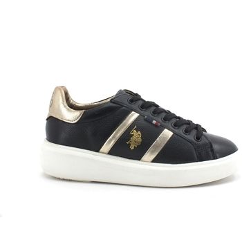 U.S Polo Assn. Deportivas Moda U.S. POLO Sneaker Leather Black Gold CARDI001 para mujer
