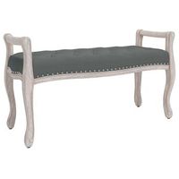 banco de tela gris oscuro 110x45x60 cm vidaxl