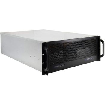 Servidor Inter-Tech 4U-465M2 doble Mini-ITX 6 bahías 4U Rack negro
