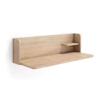 Escritorio de pared de melamina roble claro 25x90x35 cm