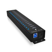 hub icy box 17 puertos usb 32 gen 1 ib-hub1717-u3 con alimentacion dc y led