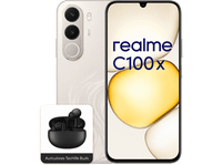 realme c100x golden coast 256 gb 4 68  hd  unisoc t7250 7500 mah  auriculares techlife buds