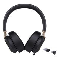 auriculares yealink bh76 plus inalambricos bluetooth con cancelacion de ruido microfono y carga inalambrica negros
