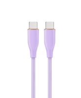 cable de carga y datos gembird pd tipo-c silicona alta calidad 15m morado