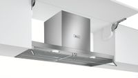 balaycampana decorativa integrable 90 cm cristal transparente acero inoxidable 3bd896mx