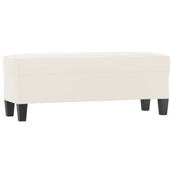 Banco De Tela De Microfibra Beige 100x35x41 Cm Vidaxl
