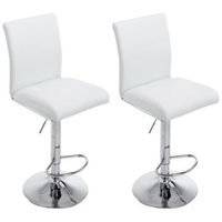 set 2x taburetes de bar koln simil cuero blanco 47x385x945 cm clp