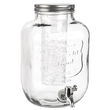 Dispensador de bebida de vidrio con infusor 5L