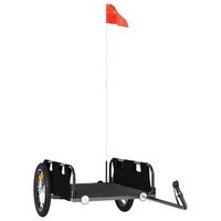remolque para bicicletas hierro y tela oxford negro vidaxl