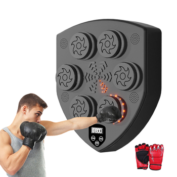 Máquina De Boxeo Musical Con Led Y Guantes De Boxeo. (2 Modos, 47x41x5 Cm)